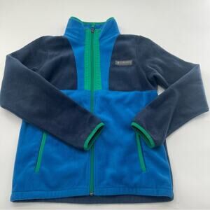 Columbia Fleece Jacket Two Tone Blue Boys Winter